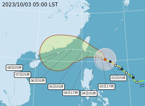 中颱「小犬」強度增加　馬祖氣象站：4至6日注意強陣風