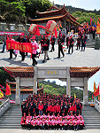 結束擴大遶境任務,對岸連江縣城關媽祖廟昨天踏上歸途,兩廟社友也為「金面媽祖」舉辦簡單隆重的出宮儀式。(圖/文:曹重偉)