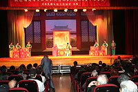 台北國軍文藝中心昨天閩劇「梅玉配」演出,依然叫好又叫座,讓久違的馬祖鄉親一償夙願,今天將轉往桃園演出。(圖/文:馬祖文教協會提供)