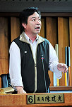 　縣議員陳建光進行質詢。（圖／文：曹重偉）