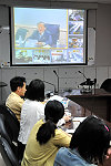 　「H1N1新型流感中央流行疫情指揮中心」召開第四次會議，連江縣由衛生局長劉增應率相關人員以視訊會議方式參加，並就地區籌備狀況提出簡報。（圖／文：曹重偉）