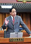 　副議長陳貴忠進行質詢。（圖／文：曹重偉）