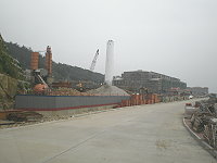 　興建中的馬祖珠山電廠。（圖：台電金馬工務所提供）