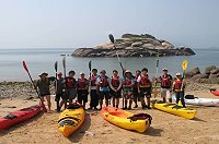 　98年連江縣獨木舟種子培訓營北竿開訓。（圖：中山國中提供）