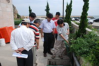 　內政部營建署查核地區汙水下水道工程，勘察介壽水資源回收中心。（圖／文：邱竟瑋）