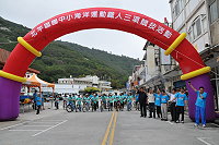 　北竿三校畢業生舉辦鐵人三項活動，全部通過考驗順利畢業。（圖／文：陳鵬雄）