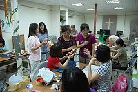 　東引婦女分會的拼布研習活動，吸引眾多婦女朋友參與。（圖／文：陳其敏）