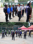 警政署抵馬進行連江縣警察局本年度機動保安警力檢測,由警政委員張慶裕親自校閱,對地區員警演練傑出表現,給予高度肯定。(圖/文:曹重偉)