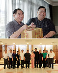 　連江縣議會考察交流昨由議長陳振清率全體議員拜會基隆市政府及基隆市議會，分別受到市長張通榮及議長張芳麗的熱情歡迎。（圖：連江縣議會提供）