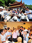 行政院長劉兆玄來馬視察,隨行媒體陣仗驚人。(圖/文:曹重偉)