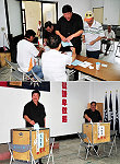 　中國國民黨黨主席及十八全黨代表選舉投票，馬祖與全國各縣市同步登場，縣長陳雪生、議長陳振清也以黨員身分連袂前往投下神聖一票。（圖／文：曹重偉）