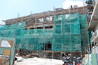 縣府建設局新建辦公大樓已進展至三樓階段。(圖/文:邱竟瑋)