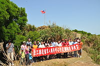 　連江縣後備軍人輔導中心在大坵島舉辦升旗典禮。（圖／文：陳鵬雄）