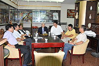 　行政院政務委員兼福建省政府主席薛承泰與北竿民意座談。（圖／文：陳鵬雄）