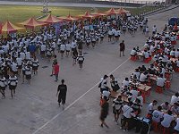 　東引軍民舉辦慶中秋園遊會，現場氣氛熱絡。（圖／文：陳其敏）