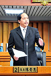 　副議長陳貴忠進行質詢。（圖／文：曹重偉）