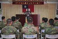 　指揮官羅將軍向在座幹部實施精神講話，勉勵在座幹部須以身作則，未來要要成為一位優秀的領導。（圖／文：劉宏毅）