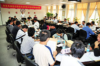 　展現負責任的企業精神，台灣電力公司馬祖區營業處特舉辦電器承裝業暨大用戶聯合座談會，處長蔡欽堂感謝各單位的支持與合作。（圖／文：曹重偉）