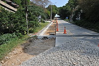 　配合管路下地，北竿地區幾乎各路段都能看到開挖的場景。（圖／文：陳鵬雄）