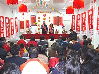 　莒光鄉鄉長候選人柯玉官昨晚舉辦東莒競選總部成立茶會。（圖／文：林冰芳）