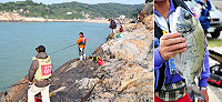 第二屆南竿鄉磯釣大賽昨天轟動登場,吸引台馬兩地及多位資深老手復出,在海邊搏命演出角逐五萬元高額獎金。(圖/文:曹重偉)