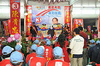 　縣議員參選人陳貴忠昨天在塘岐惠民市場舉辦參選感恩茶會。（圖／文：陳鵬雄）