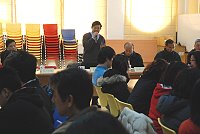 　楊綏生縣長走訪東引酒廠、國中小、衛生所及戶政事務所，聽取基層聲音。（圖／文：陳其敏）