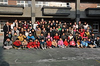 　銘傳大學教育研究所十八名研究生在塘岐國小進行為期兩天的教育服務。（圖／文：陳鵬雄）