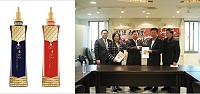 馬酒公司與台北101完成簽約,農曆年最高級的窖藏八八坑道即將登上101櫥窗,打出馬酒的國際名聲;台北101特別全新設計馬酒的專屬瓶身,與馬祖酒廠共同開發新的品牌。(圖/文:劉秋月)