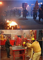 北竿坂里擺暝遶境,各路神明、鄉親大會師。(圖/文:邱竟瑋)