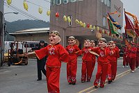 北竿二十多廟宇聯合遶境,各路鼓板隊與福州市藝校參與。(圖/文:邱竟瑋)