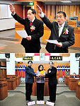 　縣議會順利完成第五屆正副議長選舉，議長由上一屆副議長陳貴忠順利當選，副議長則由曹以標出線，兩人也分別完成宣誓及交接。（圖／文：曹重偉）