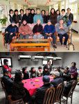 分享三八喜悅!婦女會理事長李金梅一行先後拜會大同之家及榮民之家,陪老人家話家常並致贈慰問金,讓他們感受到婦女鄉親的關懷。(圖/文:曹重偉)