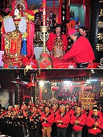 　馬祖境天后宮「兩馬連江會香交流團」完成首階段任務，順利抵達連江鳳城鎮城關媽祖廟會香，並將媽祖金身供奉在大殿。（圖：馬祖境天后宮提供） 