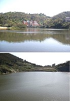 勝利水庫再半公尺就逼近滿水位,后澳水庫也出現「湖光山色」。(圖/文:邱竟瑋)