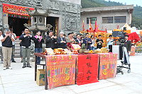 　電影《茱麗葉》，昨天在北竿蕭王府廟前廣場舉行開鏡儀式。（圖／文：陳鵬雄）