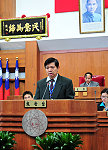 　縣議會第五屆第一次臨時大會開議，聽取縣長楊綏生提出「中央補助購建新臺馬輪及離島交通船執行情形」專案報告。（圖／文：曹重偉）