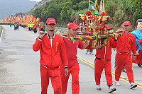 　芹壁天后宮金媽祖北竿遶境，全島軍民歡樂沸騰最高點。（圖／文：陳鵬雄）