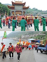 芹壁天后宮金媽祖在北竿展開大遶境祈福活動,全島軍民感受「媽祖生」的歡樂氣氛。(圖/文:陳鵬雄)