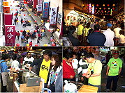 馬港夜市二十二日晚間重新開張,軍民享受熱鬧氣氛。(圖/文:邱竟瑋)