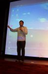 　縣府文化局名人講座，知名作家蔡詩萍民俗文物館開講。（圖／文：邱竟瑋）