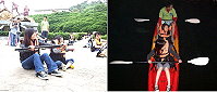 馬管處日前推出坑道獨木舟活動,每趟約八百元就可以享受有救生員、救生衣與教練為伴的划船樂趣;馬管處昨天邀請記者來訪,除了安排四維釀醋,也帶領他們體會坑道划船的感覺。(圖/文:邱竟瑋)