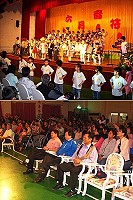 中正國中小的「六月音符」昨天晚間登場,樂器、歌舞全都有,小朋友的表現獲得社區和家長肯定。(圖/文:邱竟瑋)