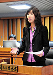 　議員曹丞君進行質詢。（圖／文：曹重偉）