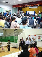第九屆鄉民代表暨村長「二合一」選舉昨天圓滿落幕,縣長楊綏生視察南竿各投開票所,慰勉選務人員辛勞。(圖/文:劉秋月、陳鵬雄、林冰芳、陳樂團)