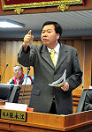 　議員張永江進行質詢。（圖／文：曹重偉）
