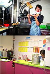 原本沒落的馬港舊街新開兩家店,提供平價的上網和香雞排等服務,其中網路咖啡店還供應現煮餐點。(圖/文:邱竟瑋)