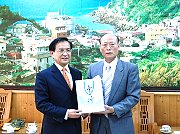 　台南市政府勞軍團昨由市長許添財領軍，展開為期兩天的馬祖勞軍行程，副縣長林星寶代表縣長表達誠摯歡迎之意。（圖／文：劉秋月）