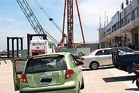 福澳港島際碼頭車輛請勿駛入,以免造成人、車秩序混亂,影響旅客人身安全。(圖/文:劉秋月)