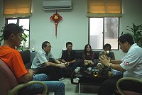 　立法委員曹爾忠訪問東引，與地方民代會談，聽取基層的聲音。（圖／文：陳其敏）